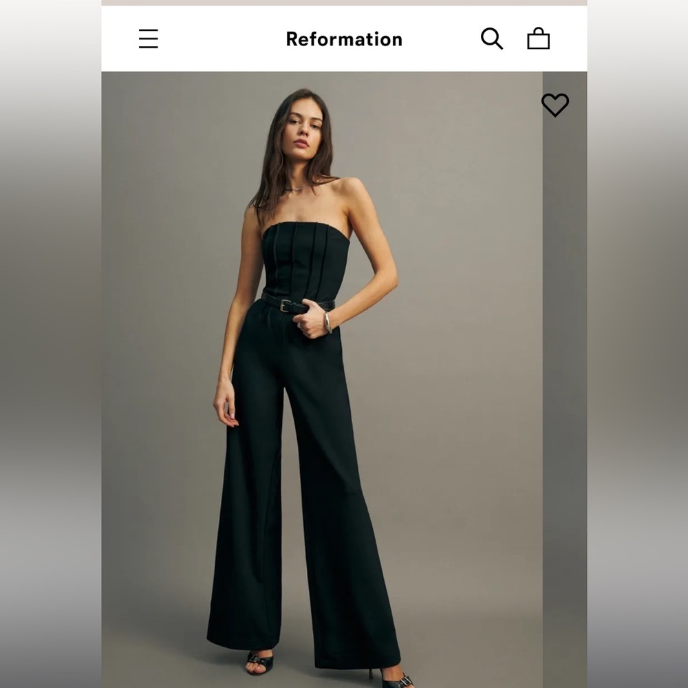 Reformation Ella Knit Black Jumpsuit - Picture 2 of 12